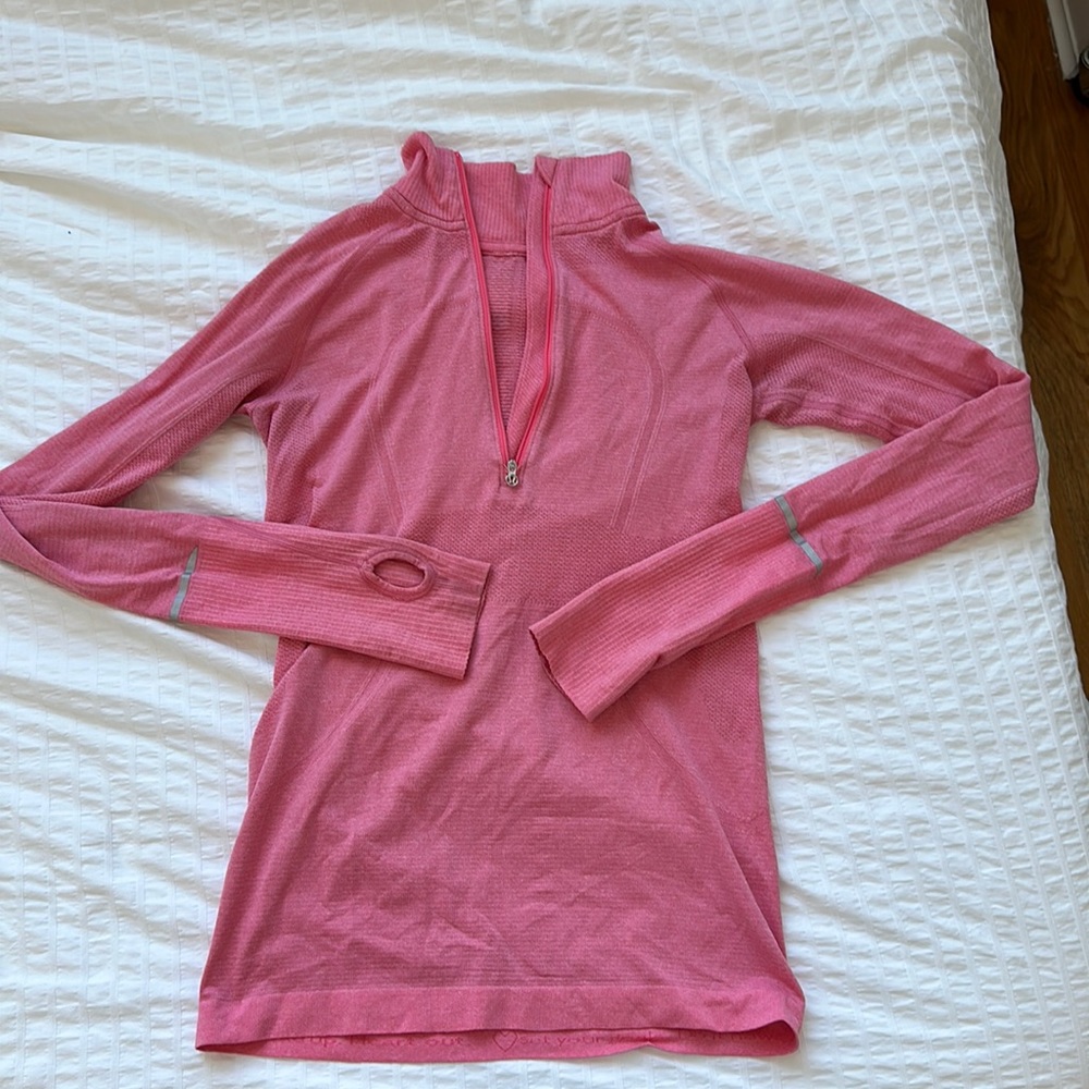 Lululemon pink quarter zip